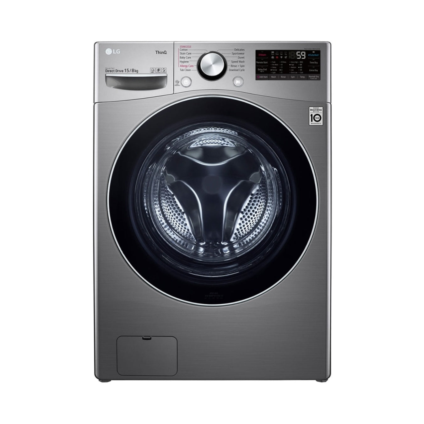 LG F0L9DGP2S - Lave-linge séchant 15/8 kg AI DD™, Steam™, ThinQ™