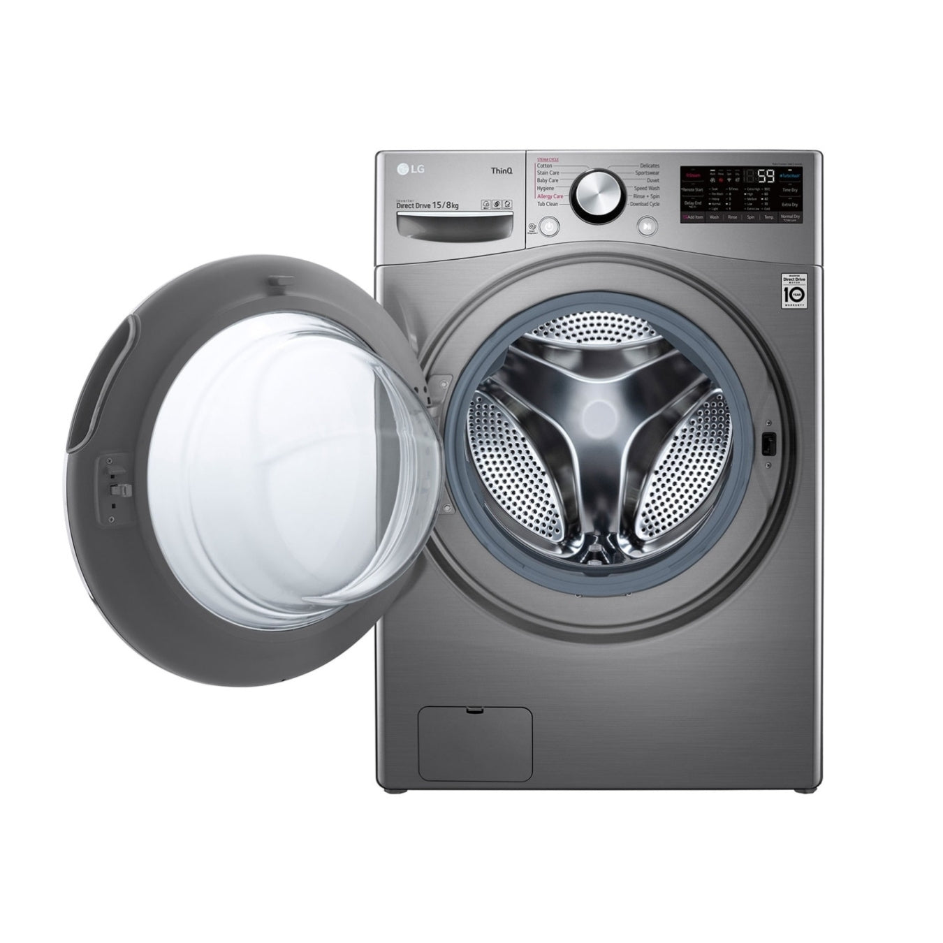 LG F0L9DGP2S - Lave-linge séchant 15/8 kg AI DD™, Steam™, ThinQ™
