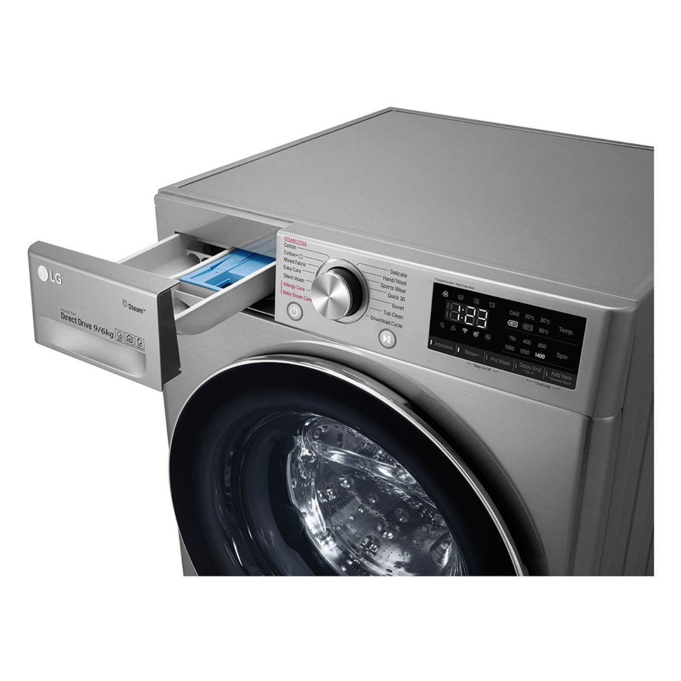 Lave-linge séchant LG F4V5VGP2T - 9/6 kg AI DD™, Steam™, ThinQ™