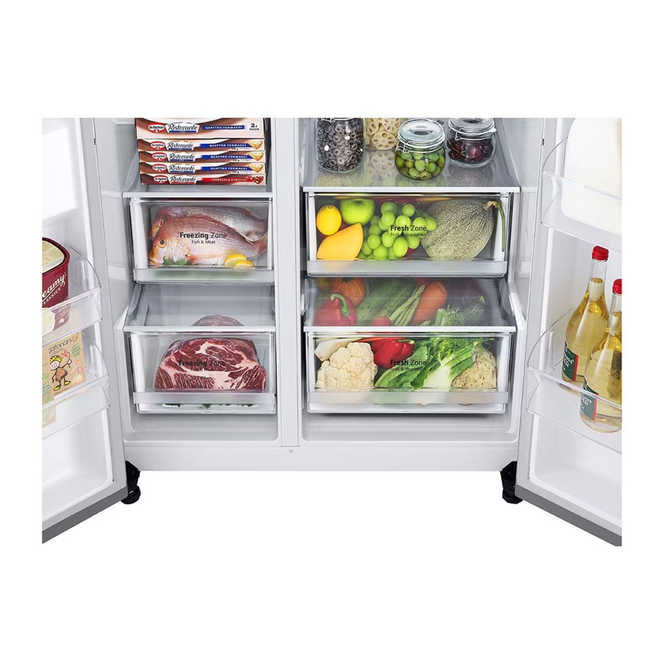 LG GR-B257SLWL Réfrigérateur 655L I Multi-Portes I Smart Inverter