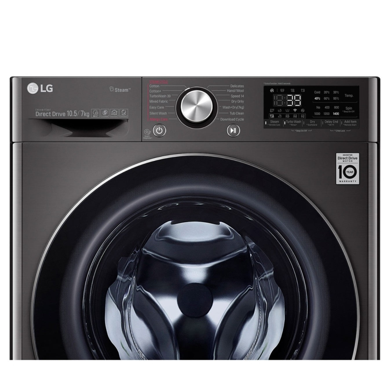 LG F4V9RCP2E - Lave-linge séchant 10,5/7 kg AI DD™, TurboWash™ 360, ThinQ™
