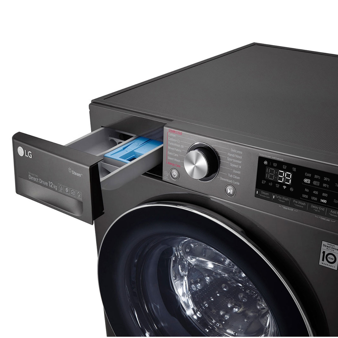 LG F4V9BCP2EE - Lave-linge séchant 12/8 kg AI DD™, TurboWash 360™, ThinQ™