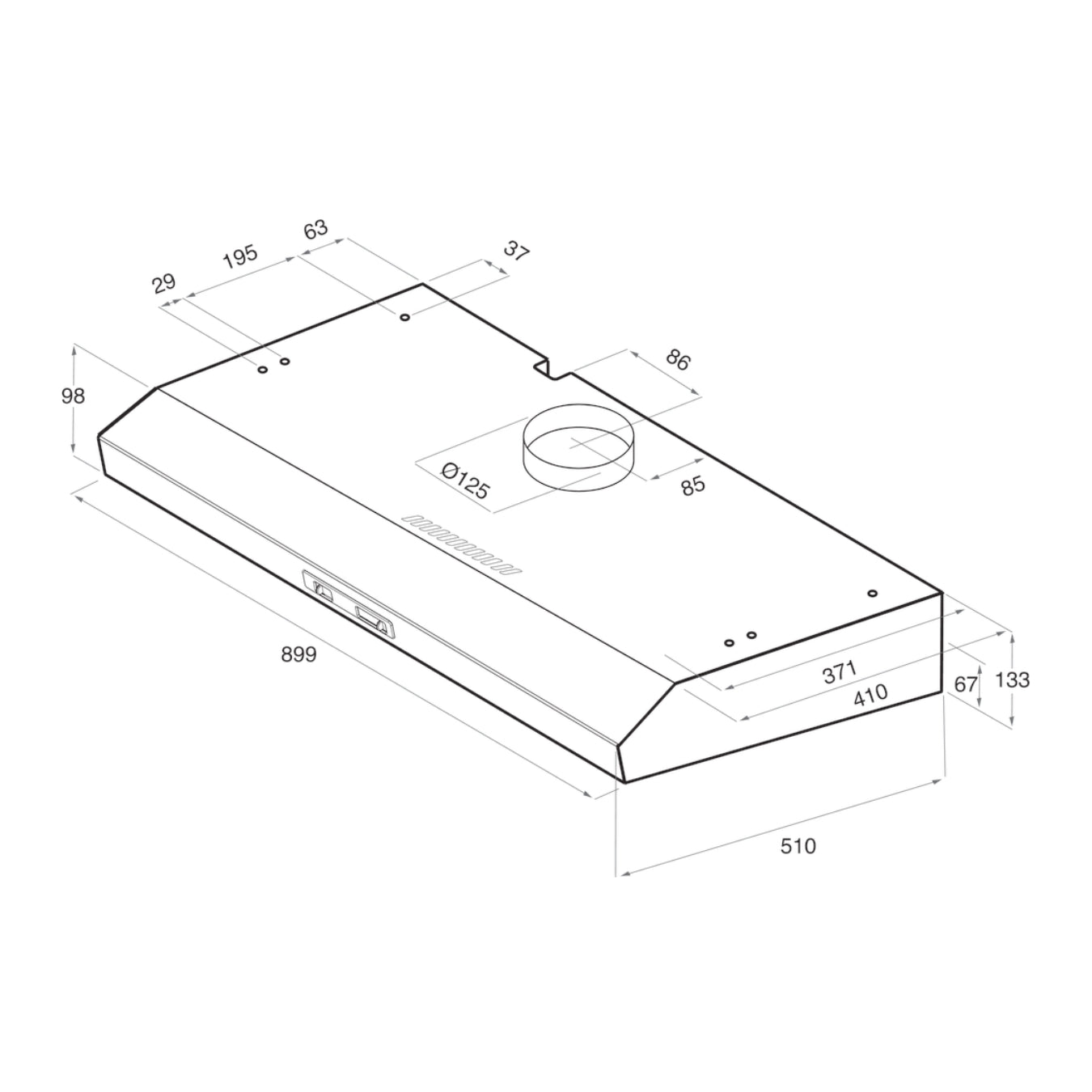 Hotte Murale Whirlpool AKR 934/1 IX - 90 cm, Éclairage LED