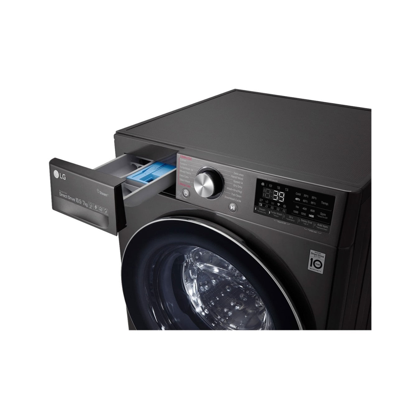 LG F4V9RCP2E - Lave-linge séchant 10,5/7 kg AI DD™, TurboWash™ 360, ThinQ™