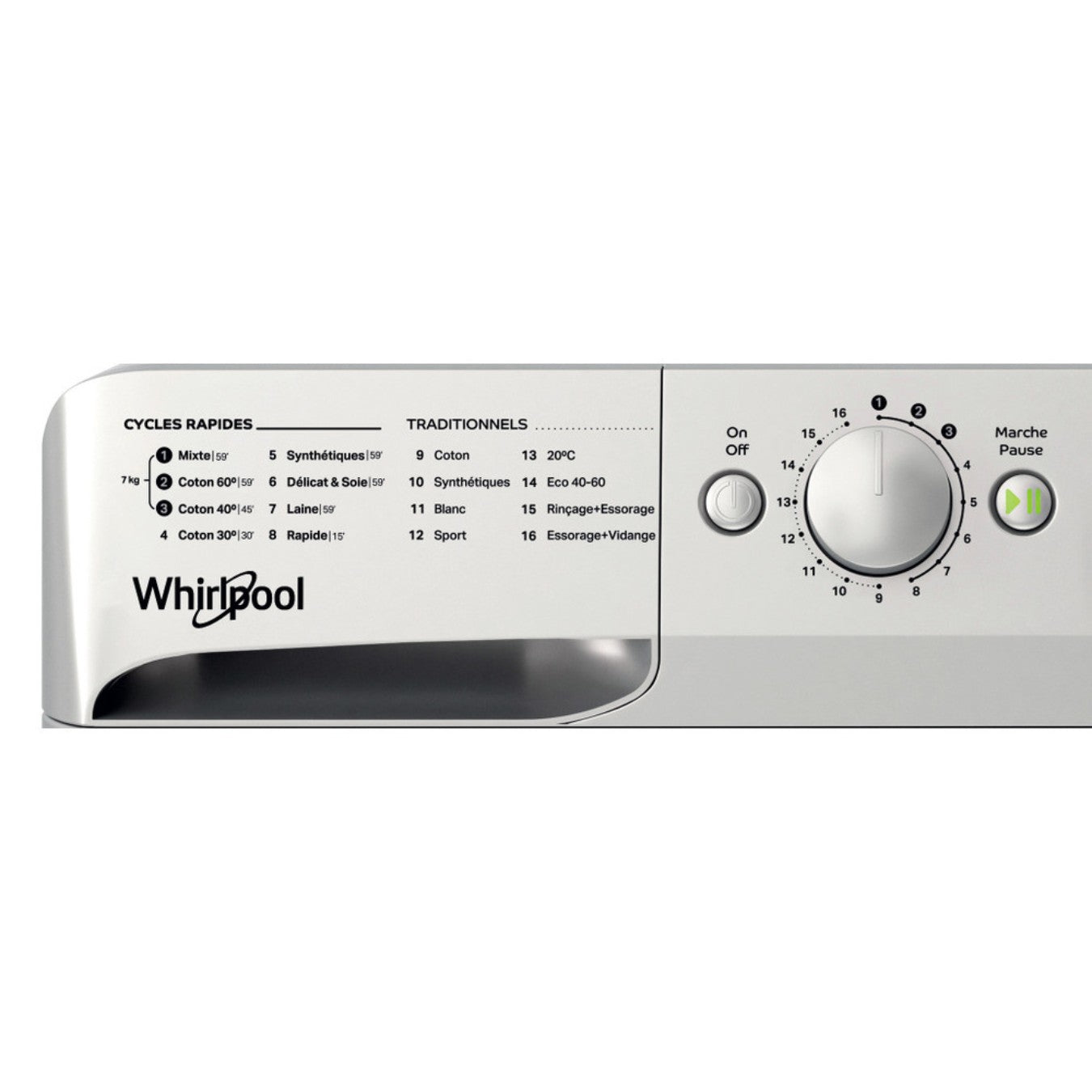 Whirlpool WMTA 7122 S NA - Lave-linge économe 7kg