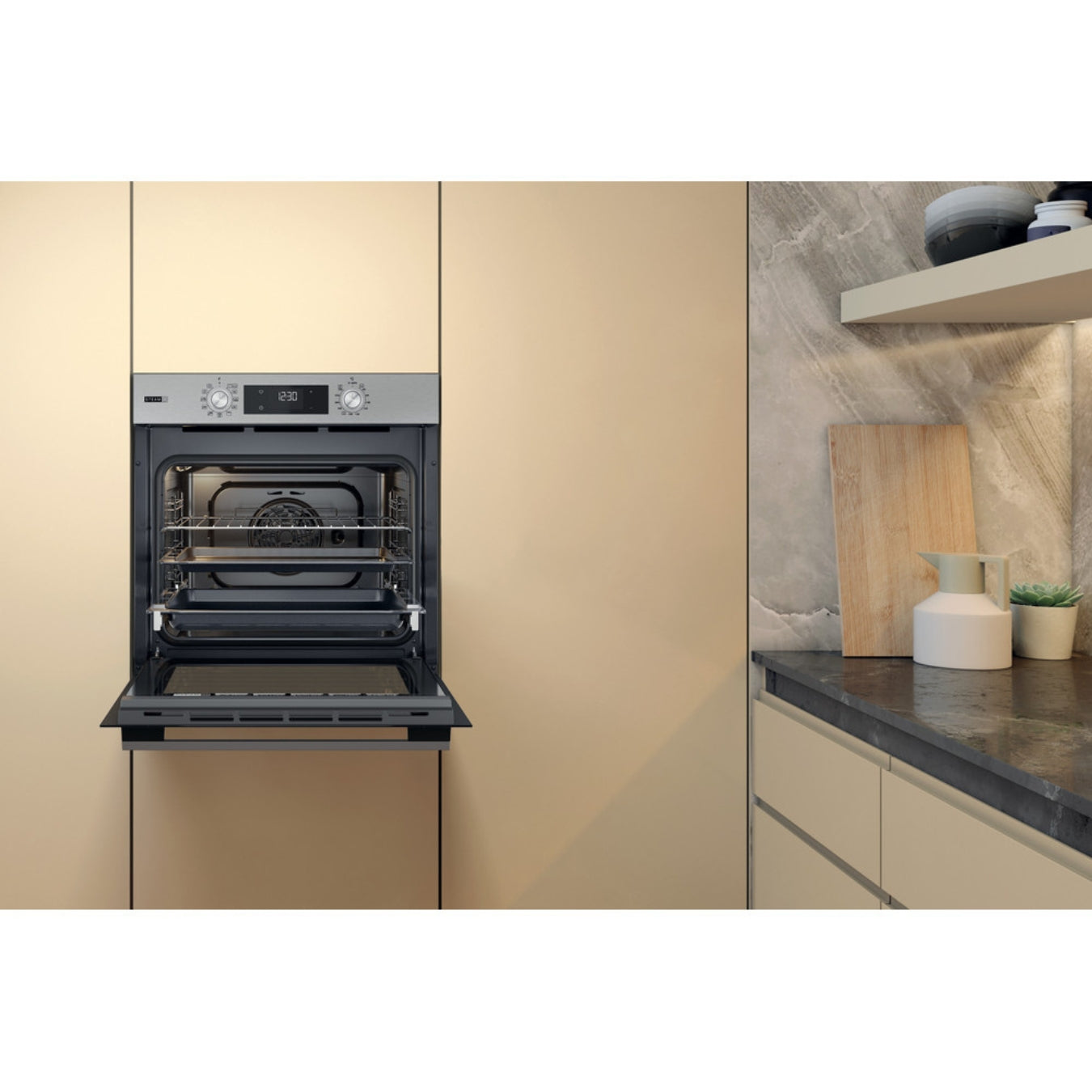 Whirlpool Four Multifonction Encastrable OMSK58HU1SX - 71L, Inox