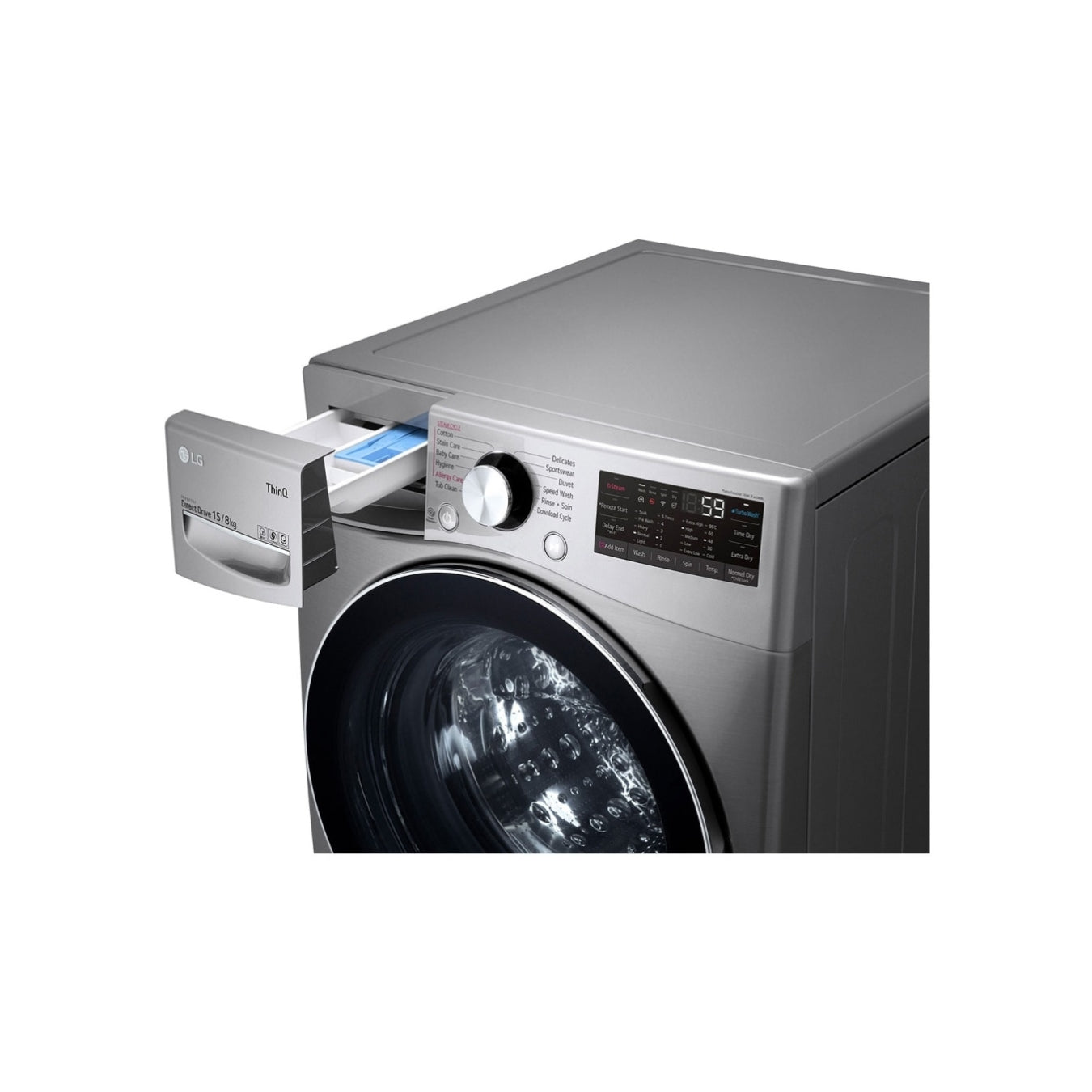 LG F0L9DGP2S - Lave-linge séchant 15/8 kg AI DD™, Steam™, ThinQ™