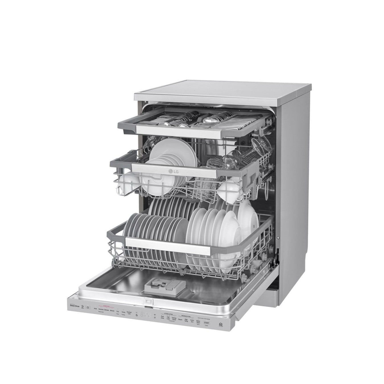 LG DFB325HS - Lave-vaisselle QuadWash™ Steam, EasyRack™, SmartThinQ™
