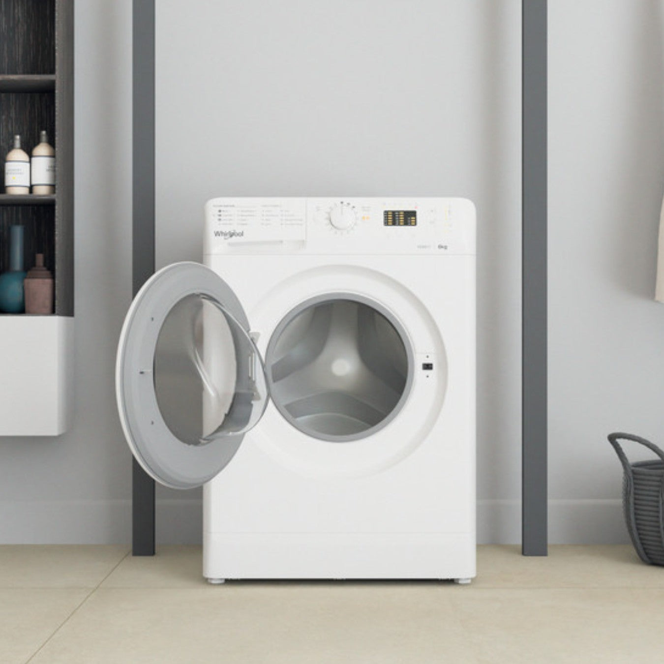 Lave-linge hublot posable Whirlpool: 6 kg - WMTA 6101 NA