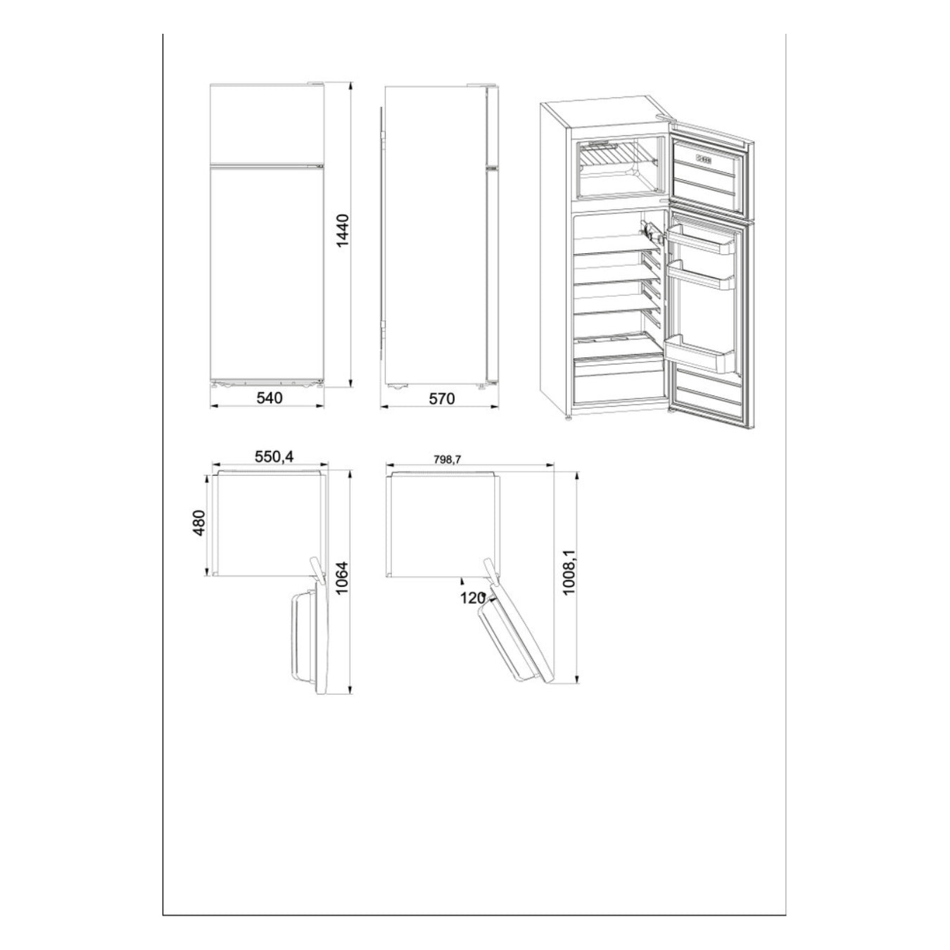 Whirlpool Réfrigérateur W55TM 4110 W MA - 213L