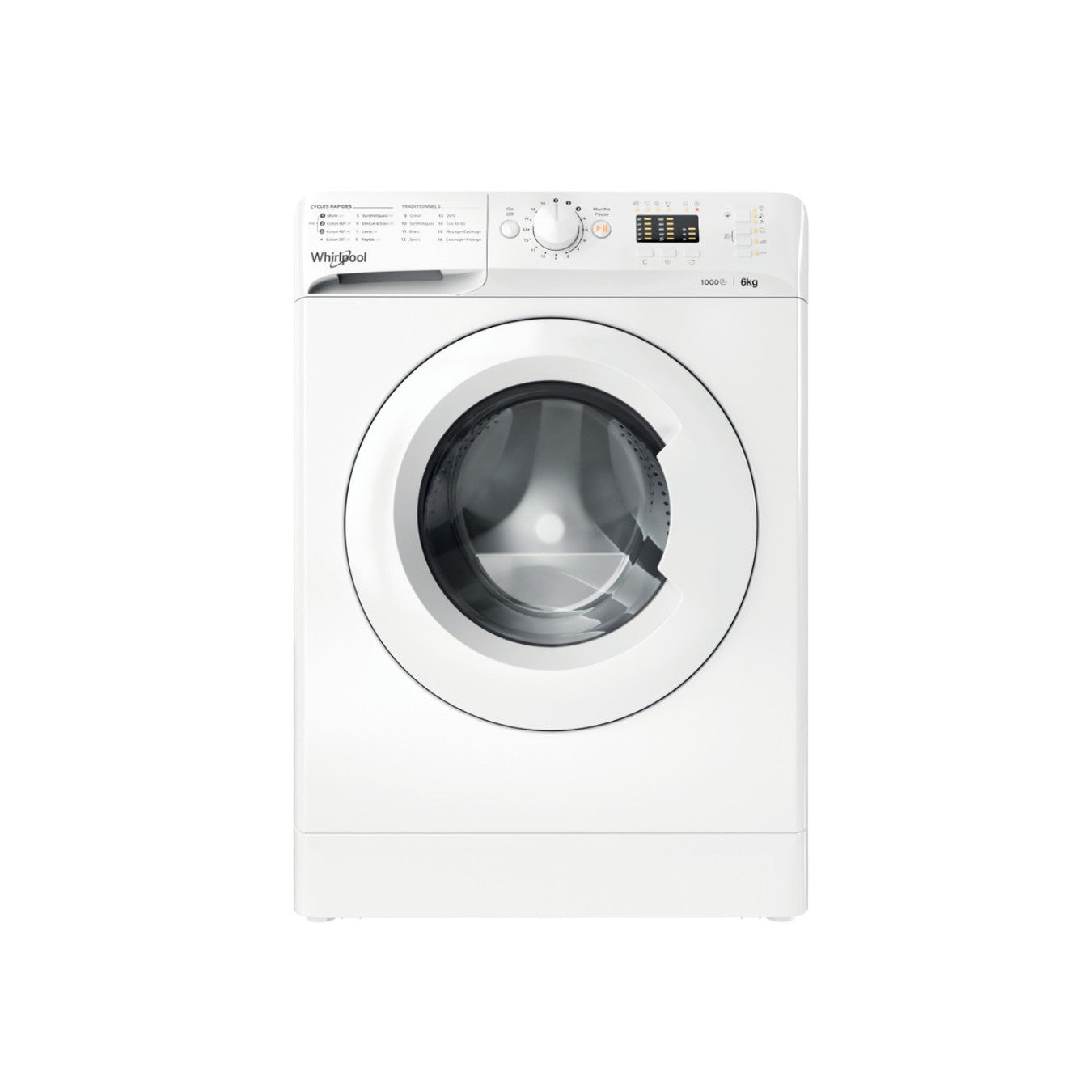 Lave-linge hublot posable Whirlpool: 6 kg - WMTA 6101 NA