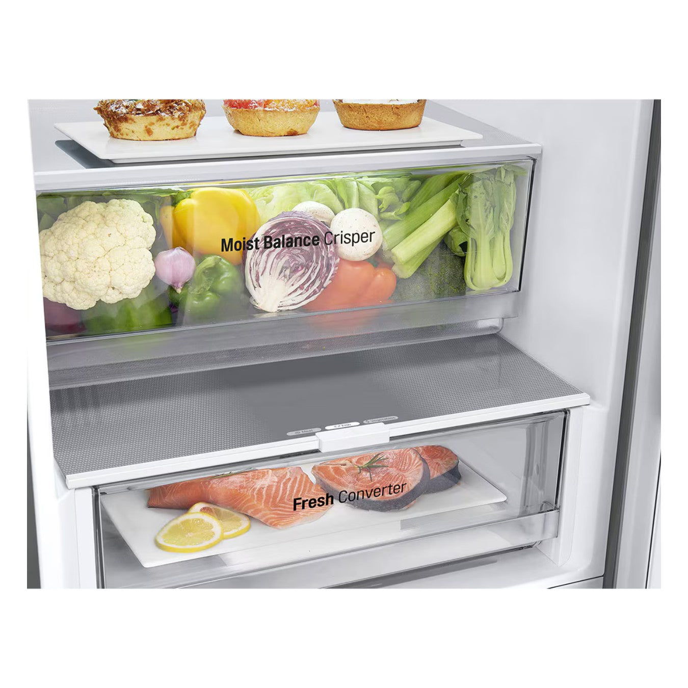 LG GR-B489FS7W Réfrigérateur combiné 341L - Smart Inverter