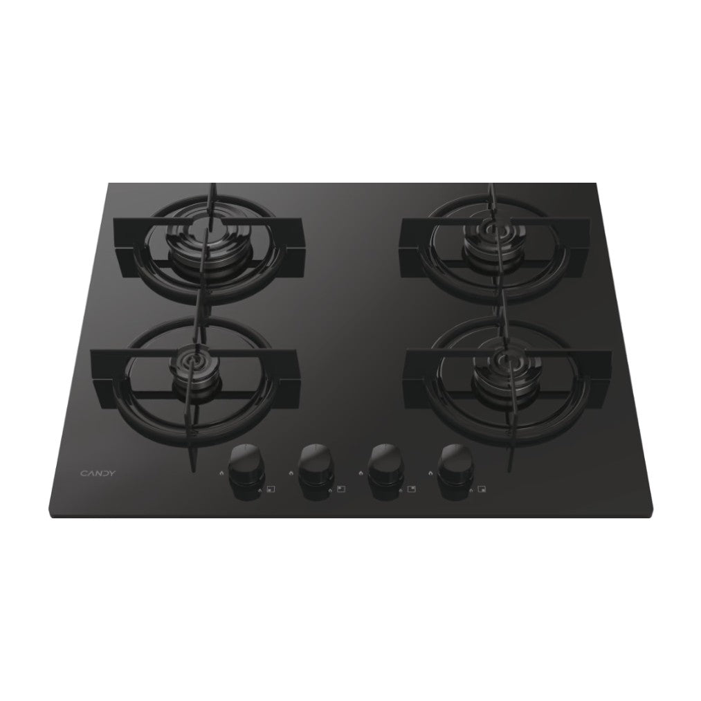 Plaque de Cuisson CVW6BB Gaz sur Verre Candy