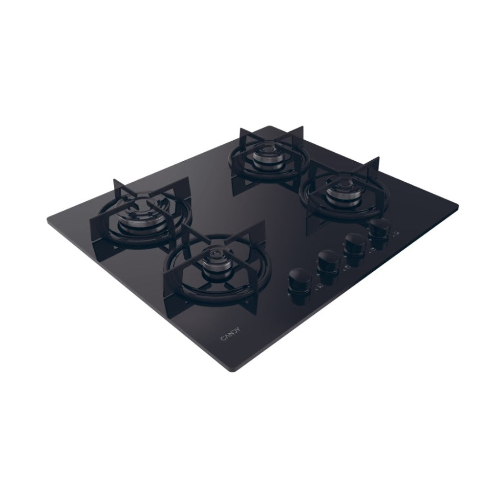 Plaque de Cuisson CVW6BB Gaz sur Verre Candy