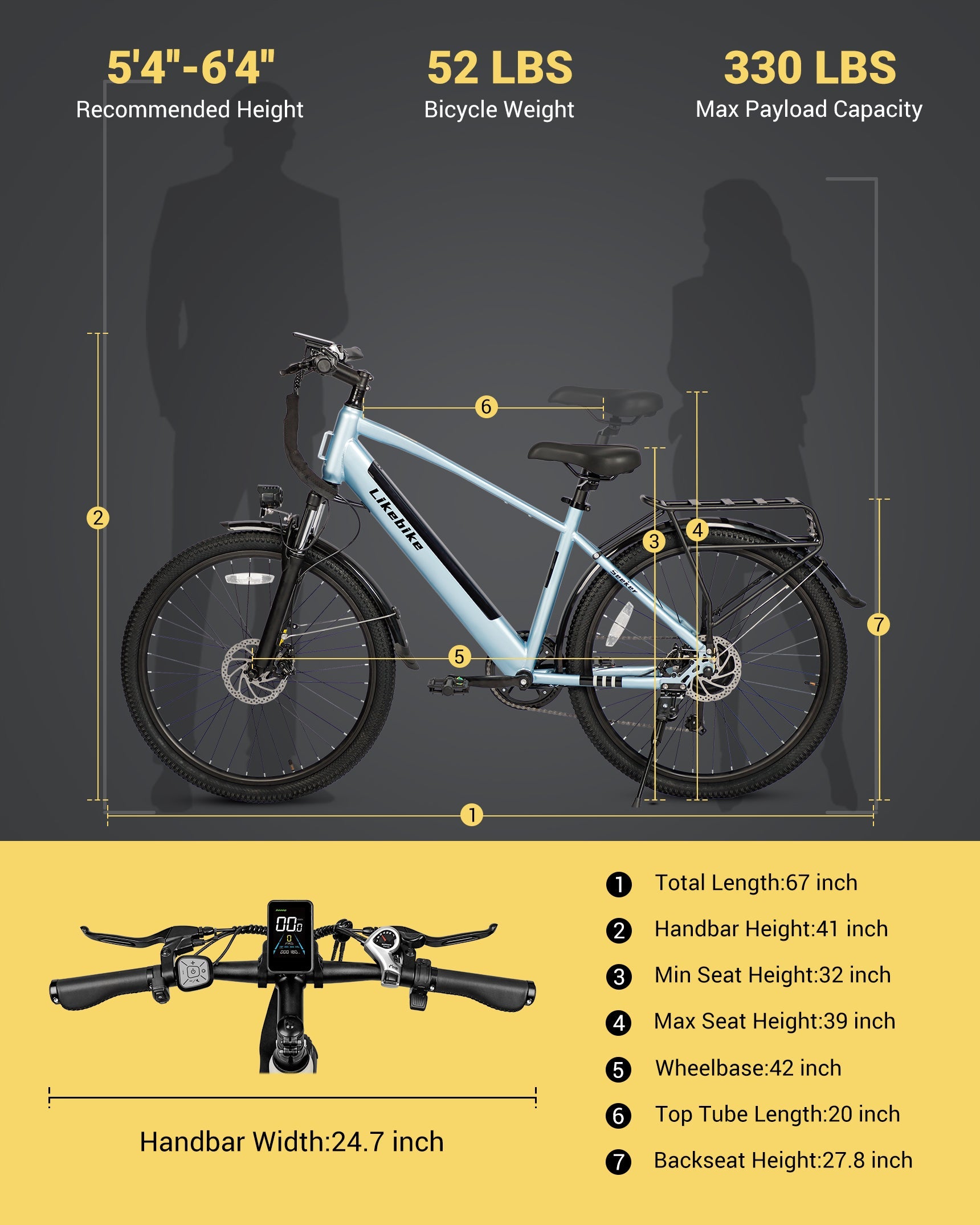 Likebike Vélo Électrique Seeker 540W
